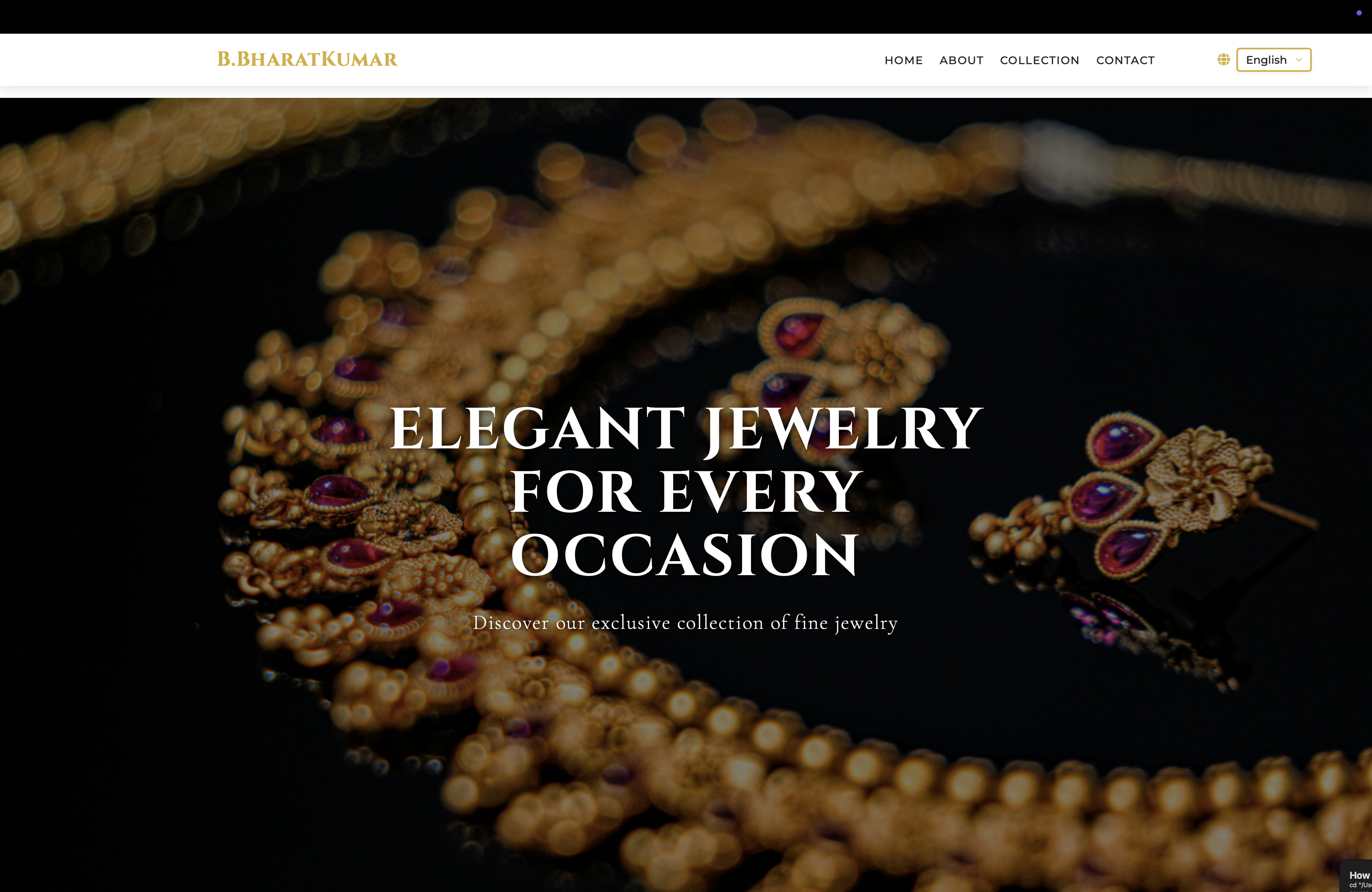 B. Bharatkumar Jewellers - Portfolio project thumbnail